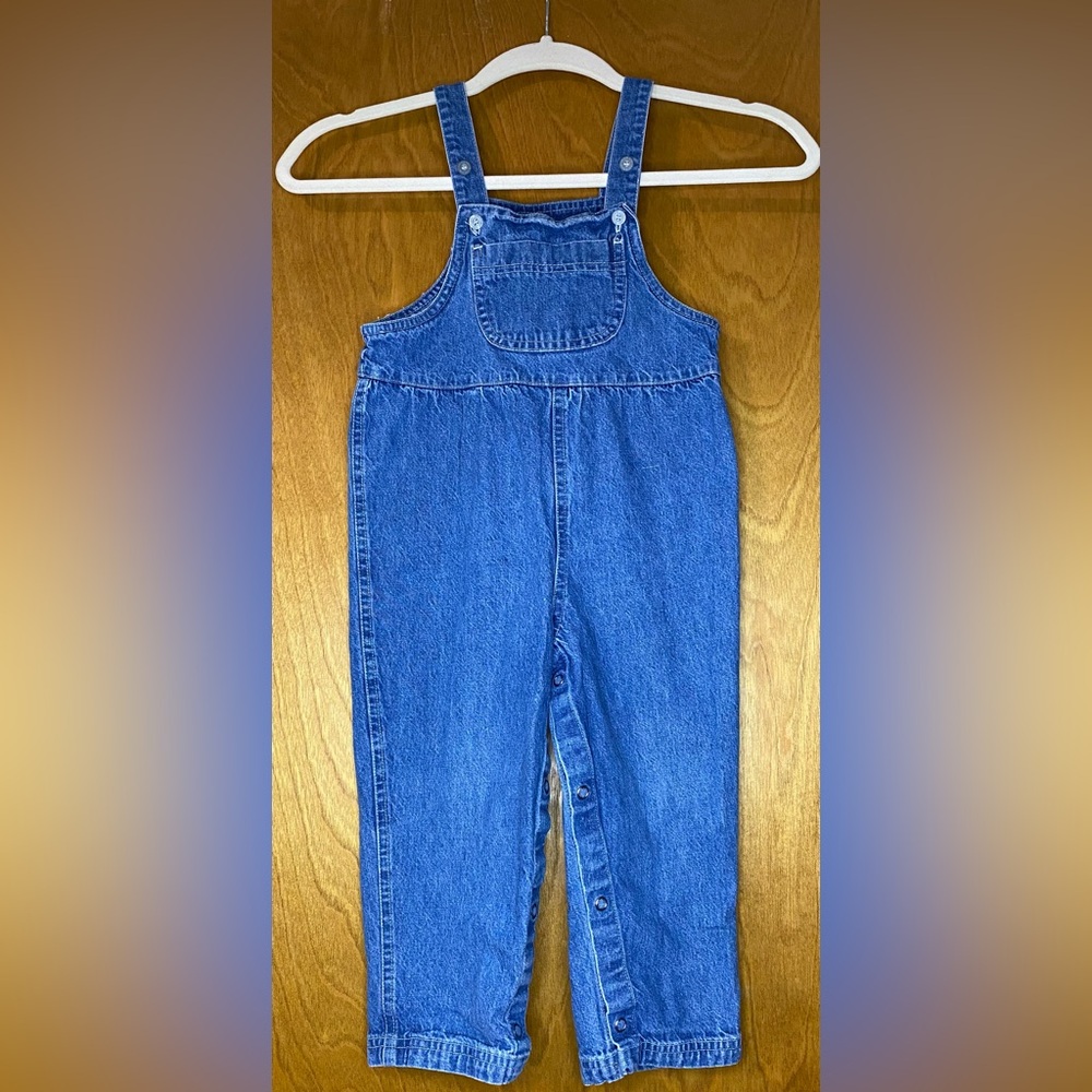 Vintage Arizona Jean Company 100% cotton Denim Bubble Overalls 3T kids unisex